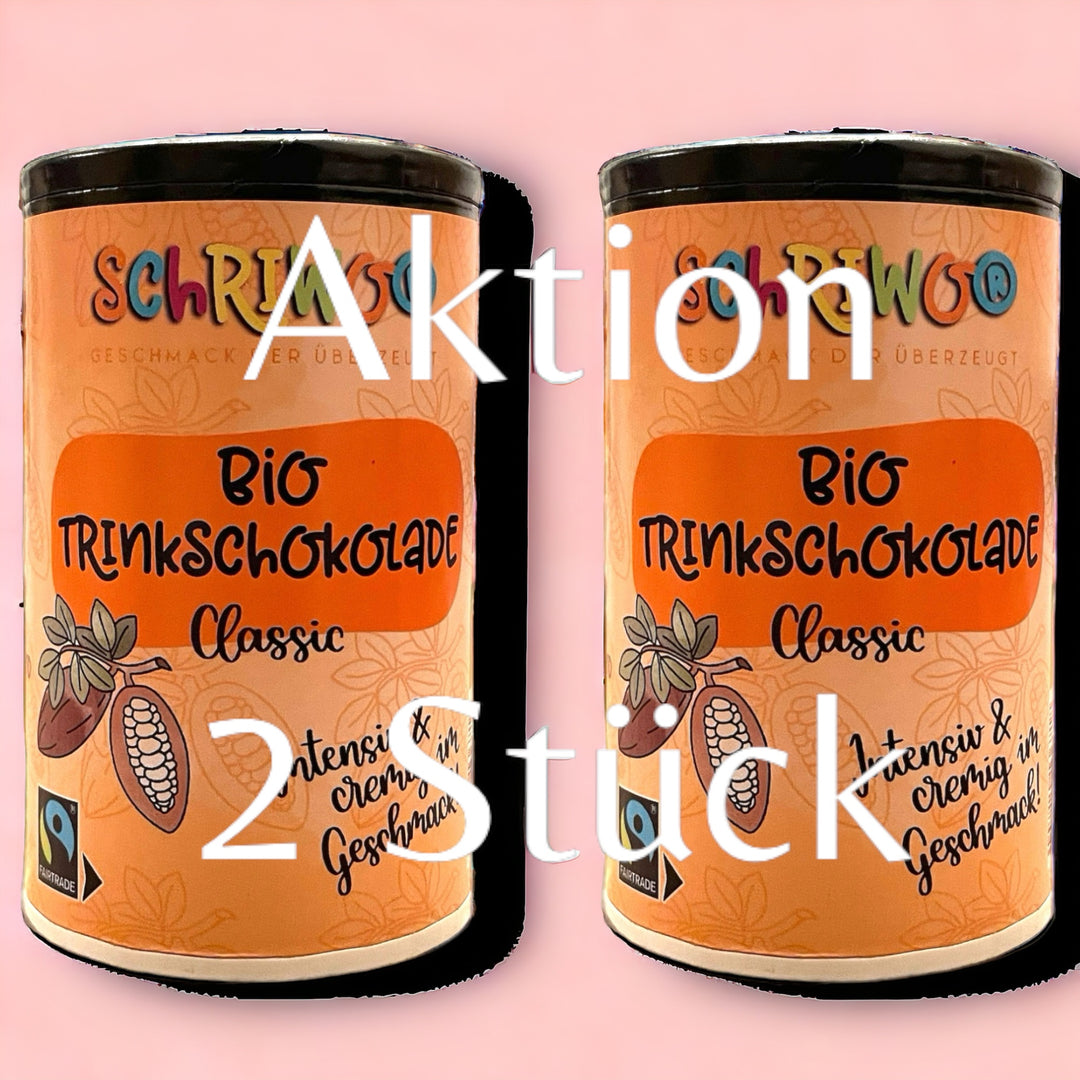 Aktion 2x Bio Trinkschokolade Classic by schriwo® 250g