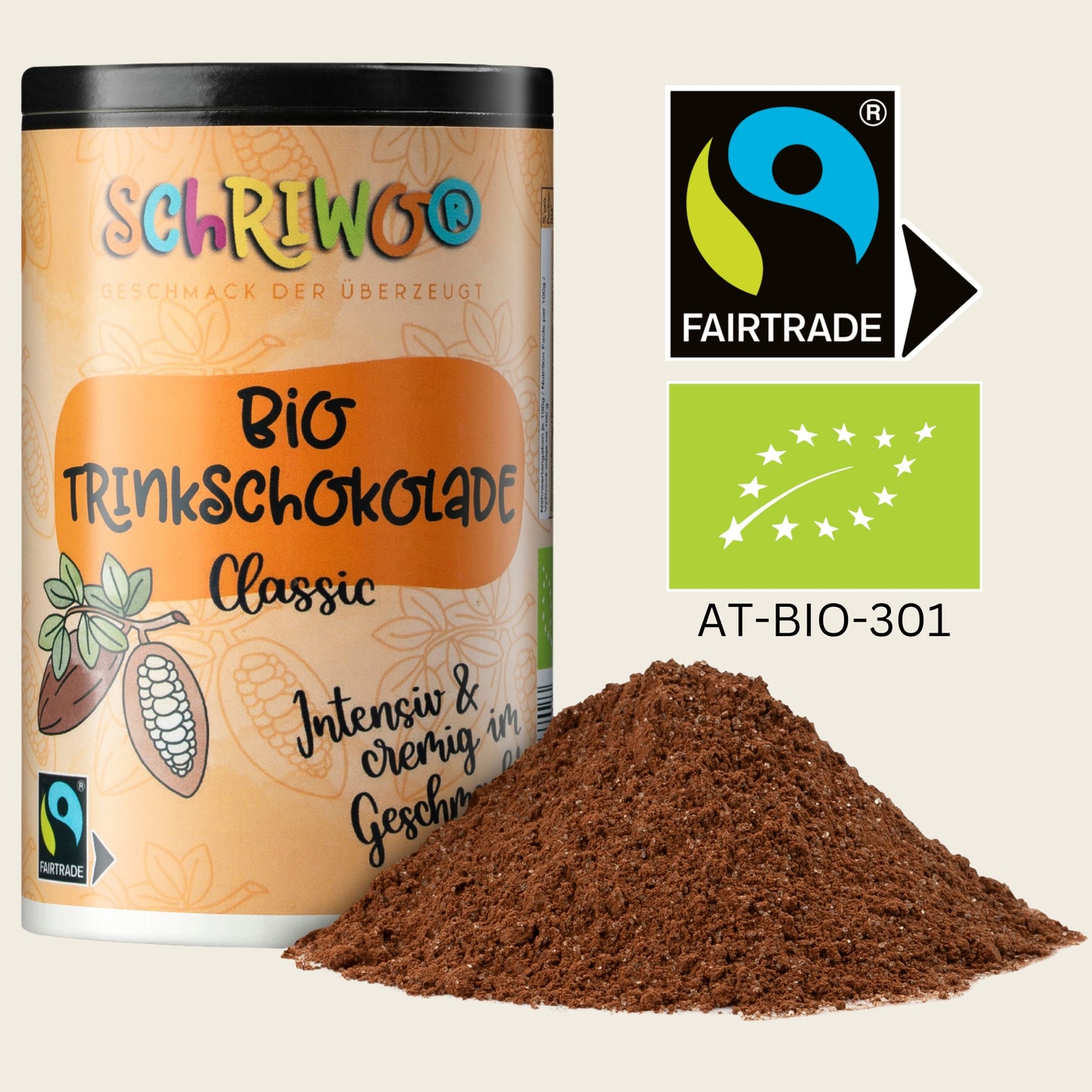 schriwo® Bio Trinkschokolade Classic 250g