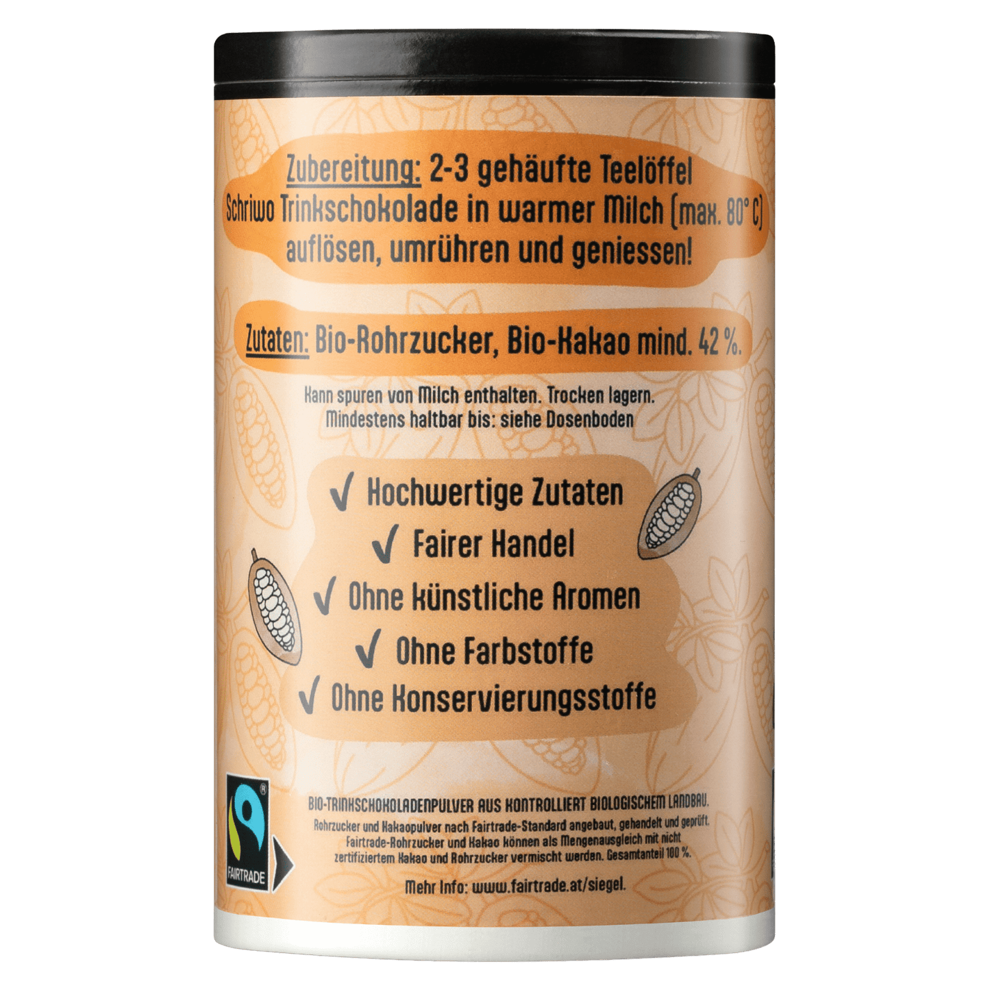 schriwo® Bio Trinkschokolade Classic 250g